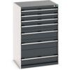 Cubio Drawer Cabinet, 7 Drawers, Anthracite Grey/Light Grey, 1200 x 800 x 650mm thumbnail-0