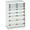 Cubio Drawer Cabinet, 8 Drawers, Light Grey, 1200 x 800 x 650mm thumbnail-0