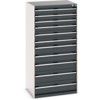 Cubio Drawer Cabinet, 11 Drawers, Light Grey, 1600 x 800 x 650mm thumbnail-0