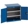 Cubio Storage Cabinet, 2 Doors, Blue, 800 x 800 x 650mm thumbnail-0