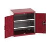 Cubio Storage Cabinet, 2 Doors, Red, 800 x 800 x 650mm thumbnail-0