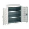 Cubio Storage Cabinet, 2 Perfo Doors, Light Grey, 1000 x 800 x 650mm thumbnail-0