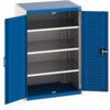 Cubio Storage Cabinet, 2 Perfo Doors, Blue, 1200 x 800 x 650mm thumbnail-0