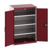 Cubio Storage Cabinet, 2 Perfo Doors, Red, 1200 x 800 x 650mm thumbnail-0