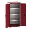 Cubio Storage Cabinet, 2 Perfo Doors, Red, 1600 x 800 x 650mm thumbnail-0