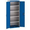 Cubio Storage Cabinet, 2 Perfo Doors, Blue, 2000 x 800 x 650mm thumbnail-0