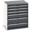 Cubio Drawer Cabinet, 6 Drawers, Anthracite Grey/Light Grey, 900 x 800 x 650mm thumbnail-0