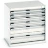 Cubio Drawer Cabinet, 6 Drawers, Light Grey, 800 x 800 x 650mm thumbnail-0