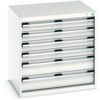 Cubio Drawer Cabinet, 6 Drawers, Light Grey, 800 x 800 x 650mm thumbnail-0