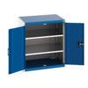 Cubio Storage Cabinet, 2 Perfo Doors, Blue, 900 x 800 x 650mm thumbnail-0