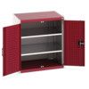 Cubio Storage Cabinet, 2 Perfo Doors, Red, 900 x 800 x 650mm thumbnail-0