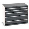 Cubio Drawer Cabinet, 5 Drawers, Anthracite Grey/Light Grey, 800 x 1050 x 650mm thumbnail-0