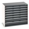 Cubio Drawer Cabinet, 7 Drawers, Anthracite Grey/Light Grey, 900 x 1050 x 650mm thumbnail-0