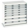 Cubio Drawer Cabinet, 8 Drawers, Light Grey, 1000 x 1050 x 650mm thumbnail-0