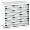 Cubio Drawer Cabinet, 9 Drawers, Light Grey, 1000 x 1050 x 650mm thumbnail-0