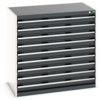 Cubio Drawer Cabinet, 9 Drawers, Anthracite Grey/Light Grey, 1000 x 1050 x 650mm thumbnail-0