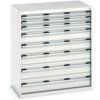 Cubio Drawer Cabinet, 8 Drawers, Light Grey, 1200 x 1050 x 650mm thumbnail-0