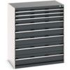 Cubio Drawer Cabinet, 8 Drawers, Anthracite Grey/Light Grey, 1200 x 1050 x 650mm thumbnail-0