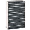 Cubio Drawer Cabinet, 11 Drawers, Anthracite Grey/Light Grey, 1600 x 1050 x 650mm thumbnail-0