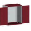 CUBIO SMLF-10612 CUPBOARD HOUSING WITH PERFO DOOR-LIGHT GREY/RED thumbnail-0