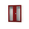 CUBIO SMLF-10612 CUPBOARD HOUSING WITH WINDOW DOOR-LIGHT GREY/RED thumbnail-0