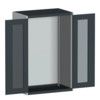 CUBIO SMLF-10616 CUPBOARD HOUSING WITH WINDOW DOOR-LIGHT/ANTH GREY thumbnail-0