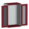 CUBIO SMLF-10616 CUPBOARD HOUSING WITH WINDOW DOOR-LIGHT GREY/RED thumbnail-0