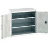 Cubio Storage Cabinet, 2 Perfo Doors, Light Grey, 1000 x 1050 x 650mm thumbnail-0