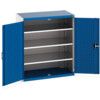 Cubio Storage Cabinet, 2 Perfo Doors, Blue, 1200 x 1050 x 650mm thumbnail-0