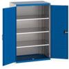 Cubio Storage Cabinet, 2 Perfo Doors, Blue, 1600 x 1050 x 650mm thumbnail-0