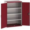 Cubio Storage Cabinet, 2 Perfo Doors, Red, 1600 x 1050 x 650mm thumbnail-0