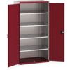 Cubio Storage Cabinet, 2 Perfo Doors, Red, 2000 x 1050 x 650mm thumbnail-0