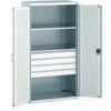 Cubio Storage Cabinet, 2 Doors, Light Grey, 2000 x 1050 x 650mm thumbnail-0