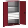 Cubio Storage Cabinet, 2 Doors, Red, 2000 x 1050 x 650mm thumbnail-0