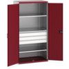 Cubio Storage Cabinet, 2 Doors, Red, 2000 x 1050 x 650mm thumbnail-0