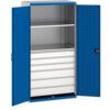 Cubio Storage Cabinet, 2 Doors, Blue, 2000 x 1050 x 650mm thumbnail-0