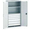 Cubio Storage Cabinet, 2 Doors, Light Grey, 2000 x 1050 x 650mm thumbnail-0