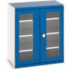 Cubio Storage Cabinet, 2 Clearview Doors, Blue, 1200 x 1050 x 650mm thumbnail-0