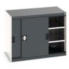 Cubio Storage Cabinet, Single Sliding Door, Anthracite Grey, 800 x 1050 x 650mm thumbnail-0