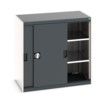 Cubio Storage Cabinet, Single Sliding Door, Anthracite Grey, 1000 x 1050 x 650mm thumbnail-0