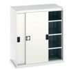 Cubio Storage Cabinet, Single Sliding Door, Light Grey, 1200 x 1050 x 650mm thumbnail-0