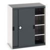 Cubio Storage Cabinet, Single Sliding Door, Anthracite Grey, 1200 x 1050 x 650mm thumbnail-0