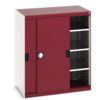 Cubio Storage Cabinet, Single Sliding Door, Red, 1200 x 1050 x 650mm thumbnail-0