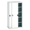 Cubio Storage Cabinet, Single Sliding Door, Light Grey, 2000 x 1050 x 650mm thumbnail-0