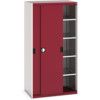 Cubio Storage Cabinet, Single Sliding Door, Red, 2000 x 1050 x 650mm thumbnail-0