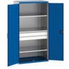 Cubio Storage Cabinet, 2 Doors, Blue, 2000 x 1050 x 650mm thumbnail-0