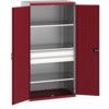 Cubio Storage Cabinet, 2 Doors, Red, 2000 x 1050 x 650mm thumbnail-0