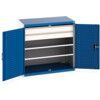 Cubio Storage Cabinet, 2 Doors, Blue, 1000 x 1050 x 650mm thumbnail-0