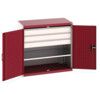 Cubio Storage Cabinet, 2 Doors, Red, 1000 x 1050 x 650mm thumbnail-0