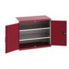 Cubio Storage Cabinet, 2 Perfo Doors, Red, 800 x 1050 x 650mm thumbnail-0